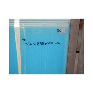 B10101 | Glasscheibe 956x835x10 blau Einscheiben-Sicherheitsglas