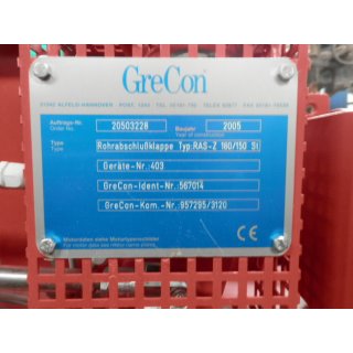 B12908 | GreCon RAS-Z 160-150 Rohrabschlussklappe gebraucht