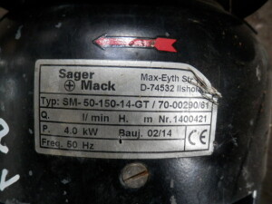 Electric motor 4 KW 2881 rpm B5 used B13721