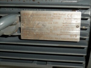 B14403 Stainless steel rotary valve 800 x 500 mm, 7.5 kW