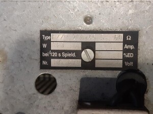 Bremswiderstand FZZP 200x45 S 60 Ohm gebraucht B15530