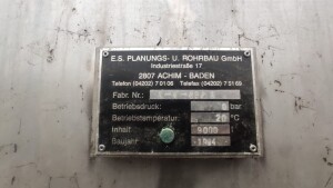 Edelstahlbehälter ca. 9000 l gebraucht B15927