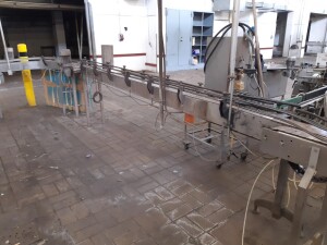 Plastic link belt conveyor 18 m used B16099