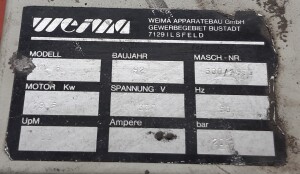 Schredder WEIMA WL6, 18,5 kW  gebraucht B16137
