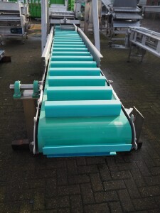 Förderband Edelstahl ca. 5,5 m gebraucht B16400