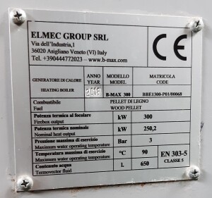 Pellet heating system B-MAX 300 300 kW used B16613