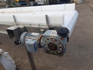 Conveyor belt plastic stainless steel approx. 3.2 x 0.6 m used B16733