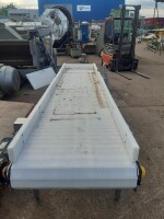Conveyor belt plastic stainless steel approx. 3.2 x 0.6 m used B16733