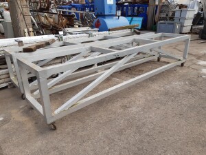 Transport trolley aluminum 4x0.8m 500 kg used B17019
