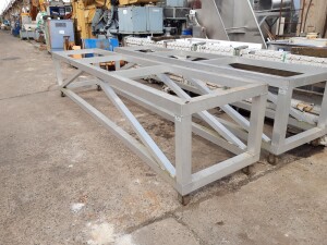 Transport trolley aluminum 4x0.8m 500 kg used B17019