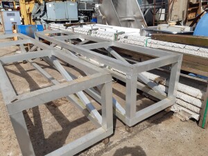 Transport trolley aluminum 4x0.8m 500 kg used B17019