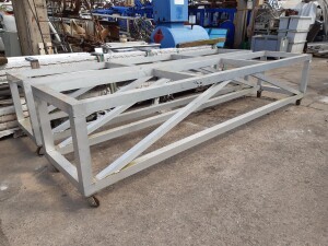 Transport trolley aluminum 4x0.8m 500 kg used B17019