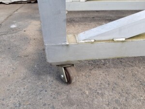 Transport trolley aluminum 4x0.8m 500 kg used B17019