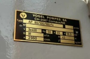 Tauchpumpe 91 m³/h 18,5 kW gebraucht B17026