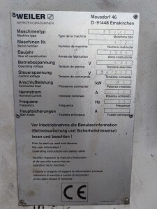 Drehmaschine WEILER E50/2  gebraucht B17032