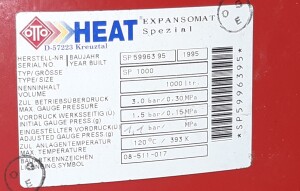 Expansion tank 1000 ltr HEAT SP1000 used B17209