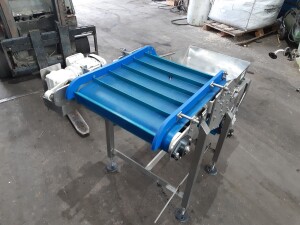 Stainless steel conveyor belt approx. 1.2 m used B17224