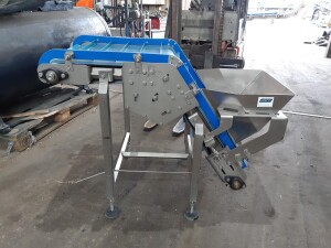Stainless steel conveyor belt approx. 1.2 m used B17224