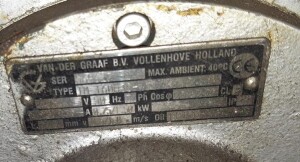 Drum motor 0.75 / 1.5 kW 700 mm used B17344