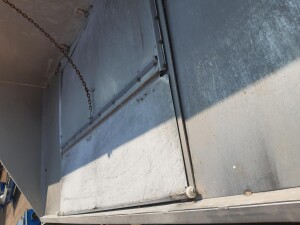 Dump hopper receiving station approx. 2.5 x 1.3 m stainless steel used B17401
