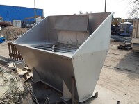 Dump hopper receiving station approx. 2.5 x 1.3 m stainless steel used B17401
