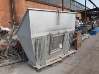 Dump hopper receiving station approx. 2.5 x 1.3 m stainless steel used B17401
