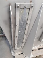 Dump hopper receiving station approx. 2.5 x 1.3 m stainless steel used B17401