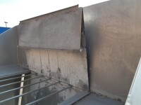 Dump hopper receiving station approx. 2.5 x 1.3 m stainless steel used B17401