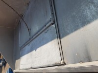 Dump hopper receiving station approx. 2.5 x 1.3 m stainless steel used B17401