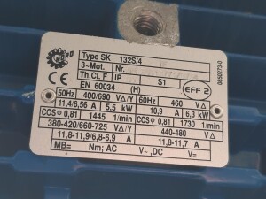 Getriebemotor 5,5 kW 307 U/min Dissolver Rührwerk gebraucht B17404