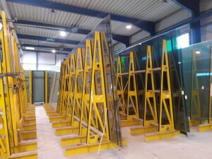 Glaslager Plattenlager ca. 12 x 15 m gebraucht B17436