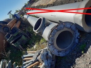 Stainless steel industrial chimney Chimney 14 m used B17465