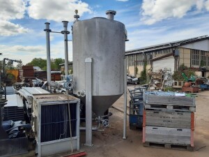 Stainless steel tank 3500 l used B17494