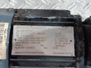 Gear motor 0.37 kW 88 rpm B3 used B17499