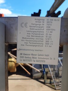 Reinwasser-Aufbereitung 5000 l/h gebraucht B17530
