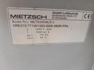 Radial fan Radial blower 1.5 kW approx. 3000 m³/h used B17630