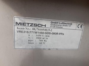 Radial fan Radial blower 1.5 kW approx. 3000 m³/h used B176231