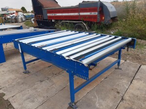 Roller conveyor with cross belt approx. 2.4 x 1.7 m used...