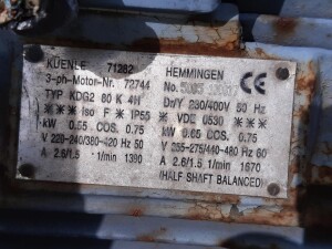 Radiallüfter 0,55 kW 1620 m³/h gebraucht B17690