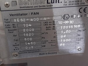 Radiallüfter 0,55 kW 1620 m³/h gebraucht B17690