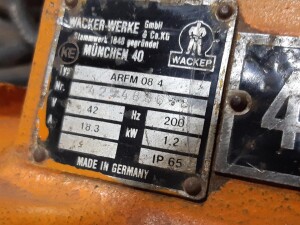 Vibrator 1.2 kW 19 kg 42V used B17702