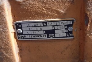 Vibrator 2 kW 125 kg 290/500 V used B17718