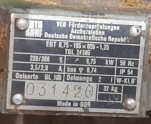 Trommelmotor 0,75  kW 600 mm gebraucht B17738