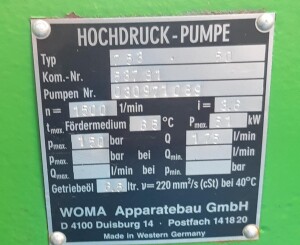Plungerpumpe 150 bar 55 kW, gebraucht B17740