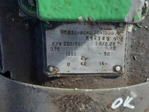 Gear pump 0.75 kW 0.63 m�/h used B17781