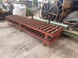 Roller conveyor approx. 3.6 x 0.74 m, used B17791