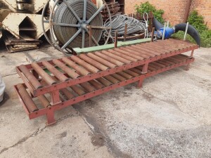Roller conveyor approx. 3.6 x 0.74 m, used B17791