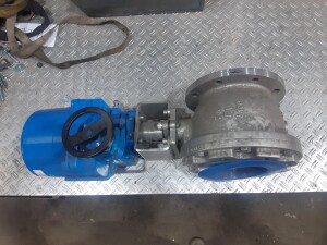 Ball valve DN150 stainless steel with actuator, used B17800