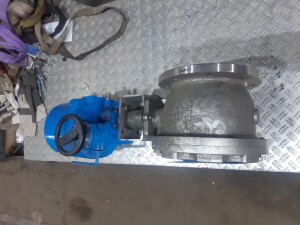 Ball valve DN150 stainless steel with actuator, used B17800