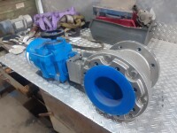 Ball valve DN150 stainless steel with actuator, used B17800
